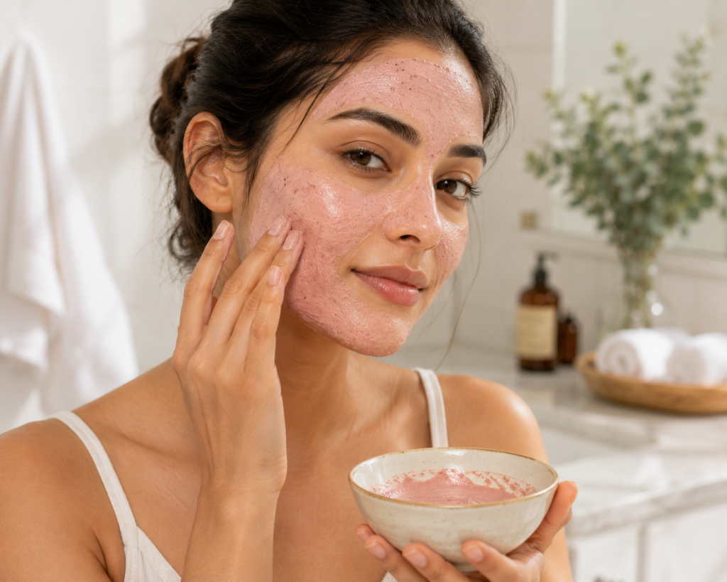 Suvarn Naturals Floral Detox Powder face mask for skin brightening and summer detox