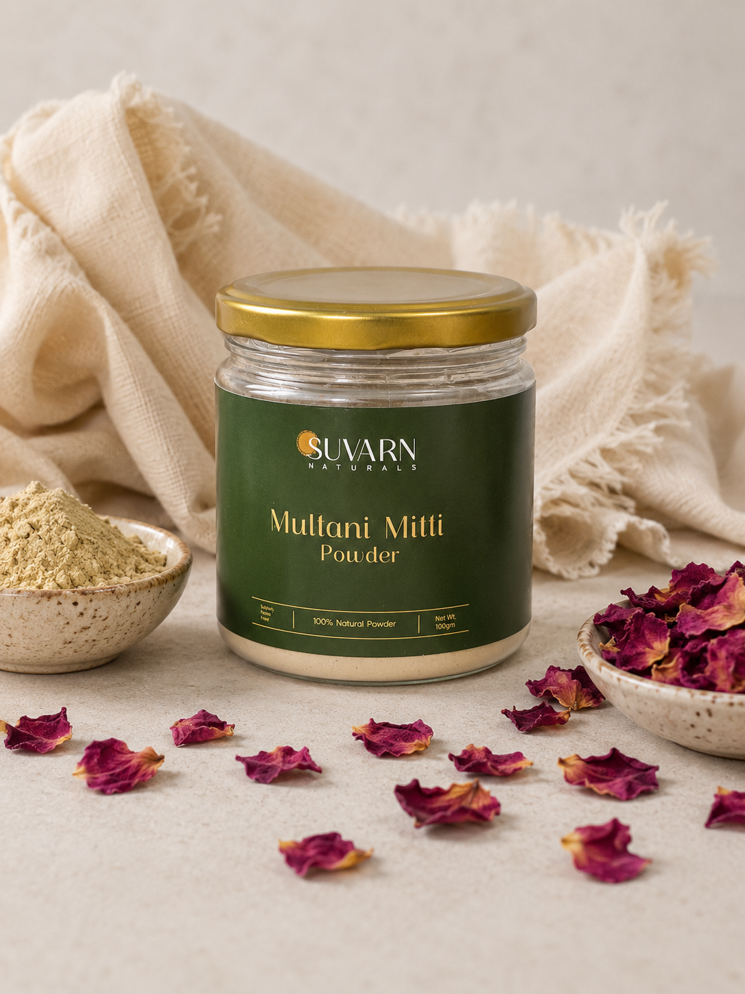 Suvarn Naturals multani mitti powder Ayurvedic skincare product