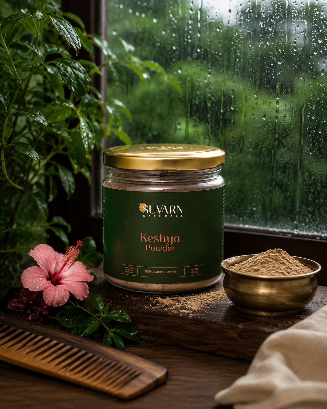 Suvarn Naturals Keshya Powder for monsoon hair fall routine
