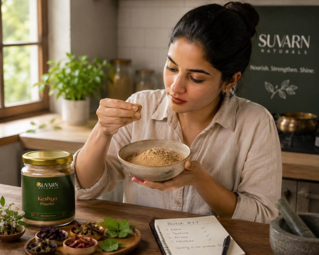 Suvarn Powder quality testing by the founder