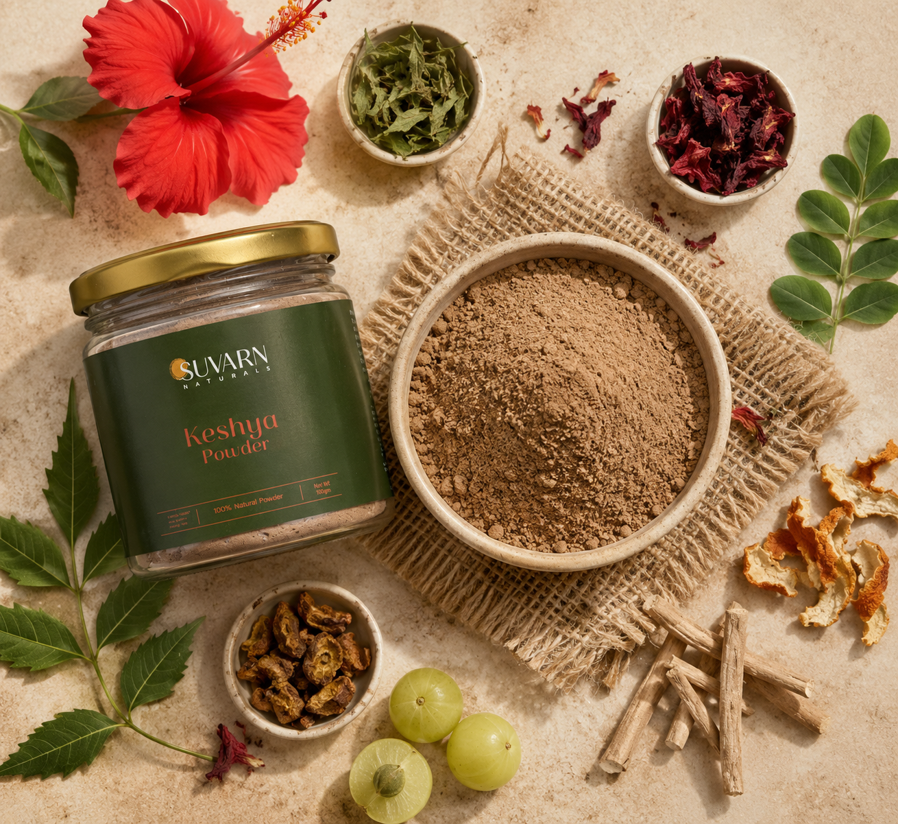best herbal powder for hair — Keshya all-in-one blend