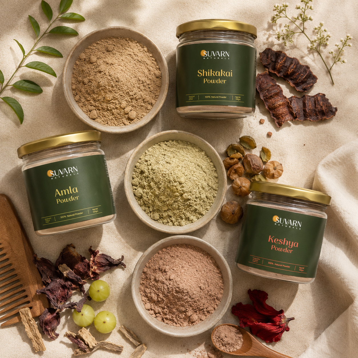 Shikakai Amla Keshya powder for monsoon hair care