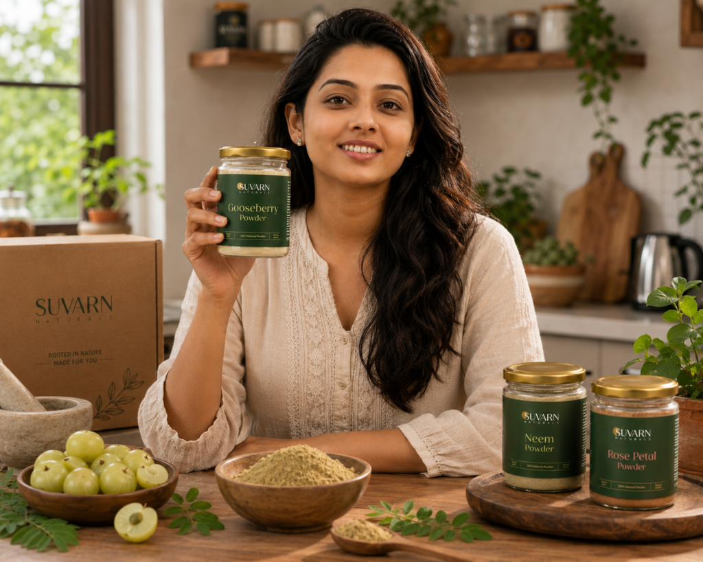 Suvarn Naturals founder testing Moringa powder quality