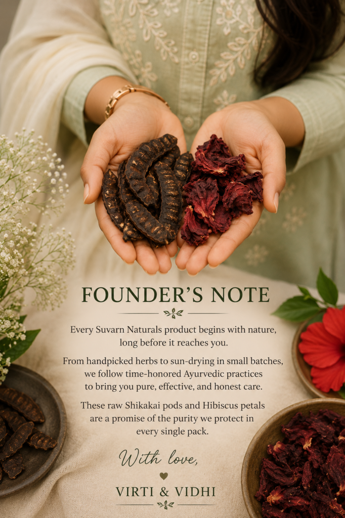 Suvarn Naturals sourcing Shikakai Hibiscus for hair